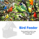 Creative Transparent Window Mounted Sucker Bird Feeder Tray Birdhouse Food Bird