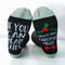 Unisex Christmas Design Socks Cotton Novelty Festive Sock One Size Dark Gray