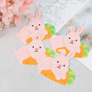 50pcs lolli paper card cute rabbit paper cards candy sugar decor kids gift ^i