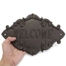 Welcome Decorative Plaques Creative Retro Shop Signs Cast Iron Country Cott