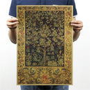 tree of life kraft paper posters customer bedroom background wall stickers JR
