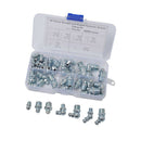 50x Hydraulic Grease Zerk Fitting SAE Kit 1/4" 1/8" Straight 90/45 Degree