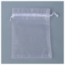 100 Organza Wedding Favour Bags Jewellery Pouches 9cm x 12cm White
