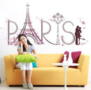 Home Decor Rooms Removable Paris Eiffel Tower Art Decals Wall Stickers DIY Gifts