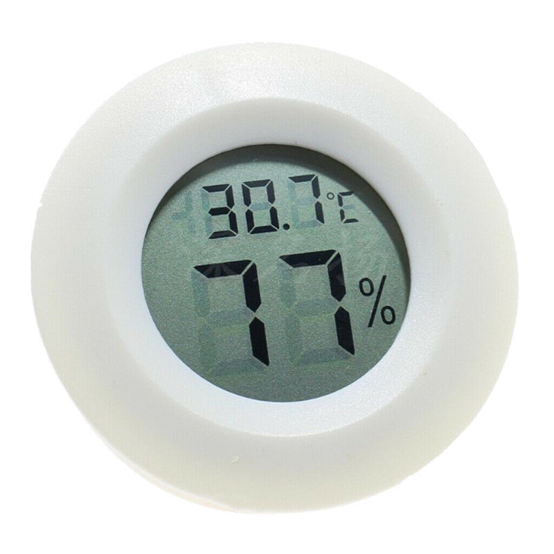 6Pieces Round Digital Thermometer Humidity Hygrometer Reptile Amphibians