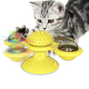 Cats Puzzle Turntable Windmill Ball Interactive Toys Pet Supplies (Yellow)