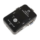 2-Port USB VGA KVM Switch Box for Mouse Keyboard Monitor Sharing Computer PC