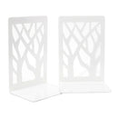 1Pair New Contemporary Mat Simple Metal Bookends Book Ends Pair White Bookends