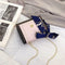 Rivet Shoulder Handbags PU Leather Chain Women Small Crossbody Bags (Pink)
