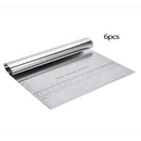 6PCS Stainless Steel Smoother Edge Cake Scraper Kitchen Flour Pastry tool EGJ