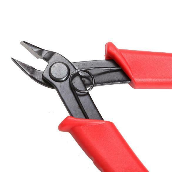 Mini 5 Inch Electrical Crimping Plier Snip Cutter Hand Tool Red Handle A