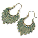 Bohemia Natural Style Ethnic Big Leaf Dangle Earrings For Women Gypsy Summe O5X8