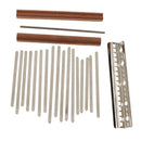 Durable Kalimba Thumb Piano Steel Keys Saddle Bridge DIY Kit - 17 Keys