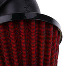 Red Motorcycle Racer 42mm Inlet Cold Air Intake Tapered Air Filter Cleaner