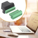RJ45 Female to 8 Pin Screw Terminal Converter Ethernet Cable Extender Adapter