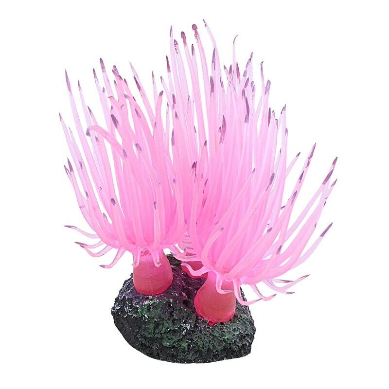 Fish Tank Aquarium Decor Coral Flower Design Underwater Plant Pink