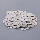 100 Pieces Metal Round Type Keyhole Shelf Brackets Hangers for Picture Frame