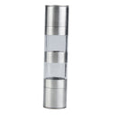 2 in 1 Manual Stainless Steel Kitchen Salt and Pepper Mill Grinder Muller