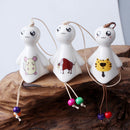 Hanging porcelain wind chimes outdoor bells garden home decoration sunny dollsJR