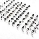 80Pcs Diy Eye Rings Fishing Rod Guide Tip Set Repair Kit For Fishing Rods S I1K5