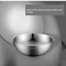 Stainless Steel Mixing Bowl for Soup Fruit Pasta Food Container Hiking 8"
