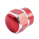 4 Red Hex Aluminum Alloy Wheel Tire Pressure Air Stem Valve Caps for Auto-C