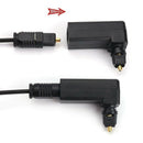 Right Angle Digital Optical Toslink Fiber Optic Adaptor, 360 Degree RotatablL2C8