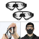 2Pcs Chemical Splash Clear Safety Glasses Goggles Anti Mist Adjustable Strap