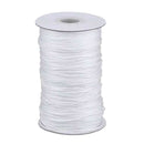 White Braided Lift Shade Cord with 4pcs White Wooden Pendant for Crafting