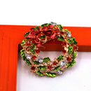 Merry Christmas Brooch Pin Jewelry Christmas Gift for Women Flower Brooch