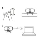 720P Webcam Built-in Mic Auto Focus Live Streaming Video USB Plug N Play Web Cam