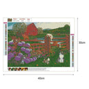 5D DIY Full Drill Diamond Painting Rural Landscape Cross Stitch Work (02)