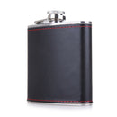 6oz Stainless Steel Hip Flask Faux Leather Wrapped Flagon Wine Pot Portable