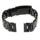 Bracelets watch links clasp stainless buckle 20mm end right Solid Black str T9B2