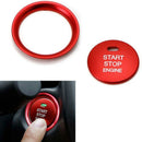 2Pc Set Keyless Engine Push Start Button & Surrounding Decoration Ring for