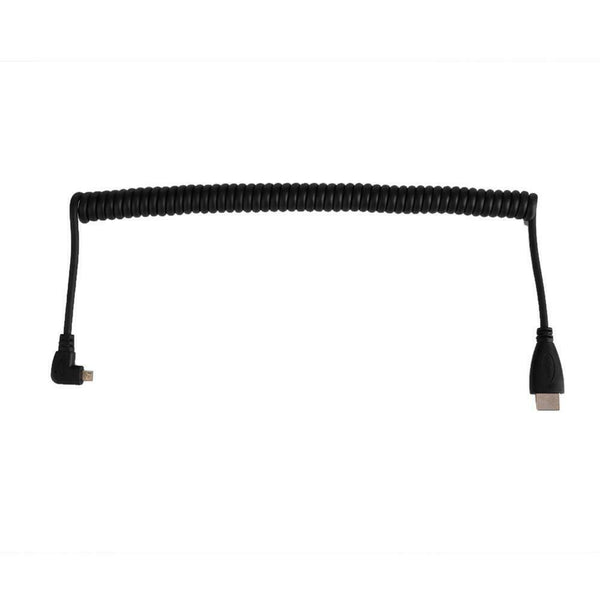 Right Angled 90 Degree Micro HDMI to HDMI Cable Telescopic Spring HDMI Wire