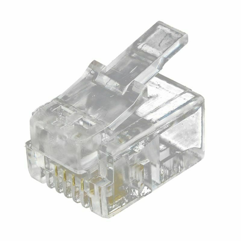 4 Pin RJ11 6P4C Connector Plug for Handset Cable 4 Pcs O4D9
