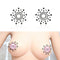 1 Pair Sexy  Indiscrets Mimi Rhinestone Pasties Diamond Nipple Covers LJ
