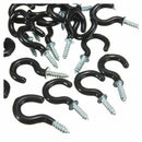 50 Pcs 1.1 inch Cup Mug Hooks Shouldered Metal Screw-in plastic coated Hang S3Z8