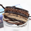 Unisex Fashion Vintga Brand Handmade Woven Wooden Beads Bracelet