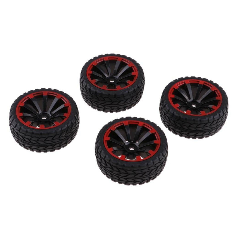 Set/4Pcs RC Car Tires Tyres &Wheel Rim for 1/10 HSP HPI Redcat  Parts