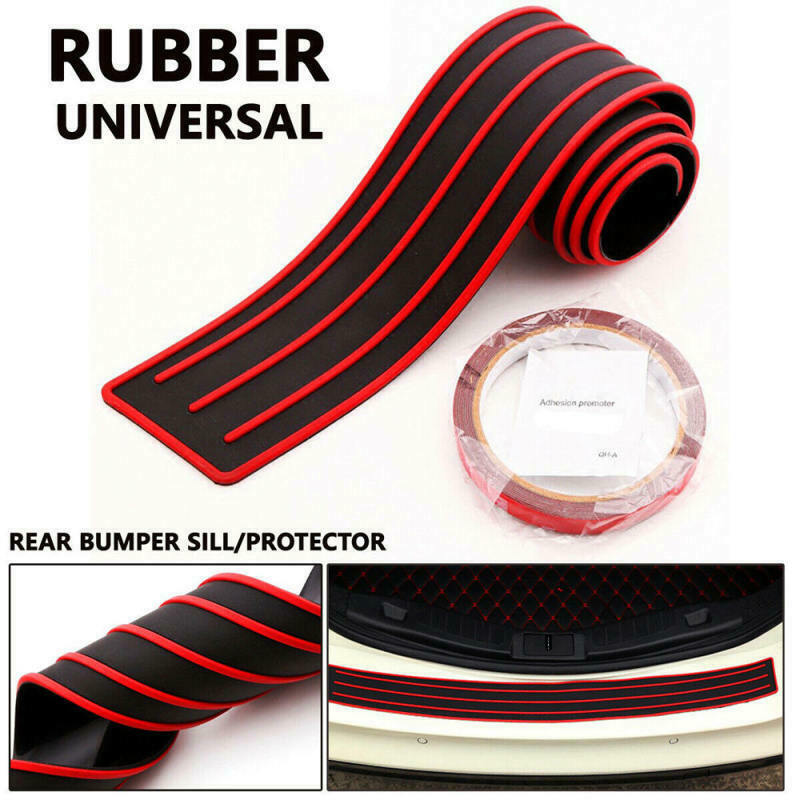 1* New Car Rear Bumper Sill/Protector Plate Rubber Cover Guard Pad Moulding Trim