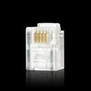 100Pcs 4Pin RJ11 Modular Plug 6P4C For Telephone Phone Plug Connector2YBIES