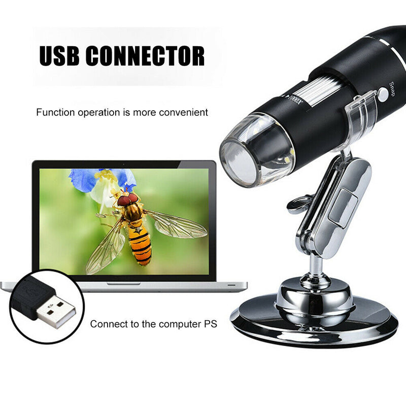 1000X USB LED Microscope Handheld Portable Digital Magnifier Camera w/Stand A