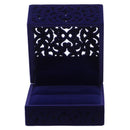 Hollow Engagement Wedding Jewelry Box Holder Display Gift Ring box Blue