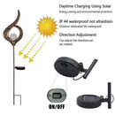 Waterproof Solar Lamp Ground Led Landscape Garden Wrought Wand Shaped Iron D6O5