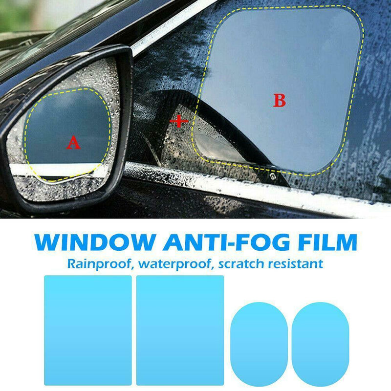 4pcs/set Car Side Mirror Window Protective Films Anti Fog Rainproof Films