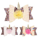 Bowknot Princess Hair Clips Glitter Hair Rainbow Flowers Bows With Clip Dan G6R7