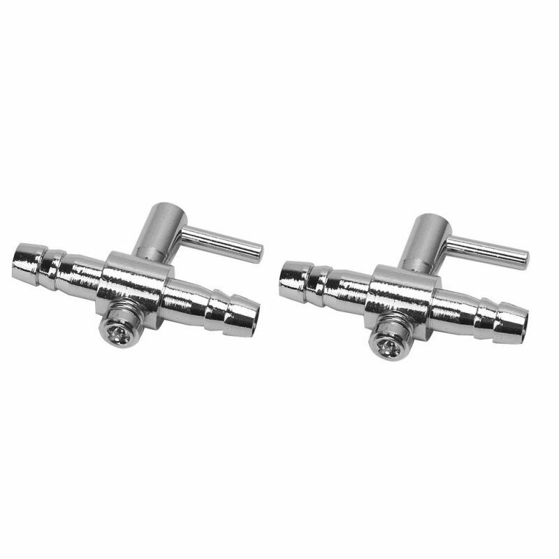 2 Pcs Metal Thread Aquarium Fish Air Flow Distributor Lever Control Valve LKR