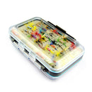 Waterproof Double Sided Carry Case + 64 Butterfly Flies Fishing Lure Hook Baits